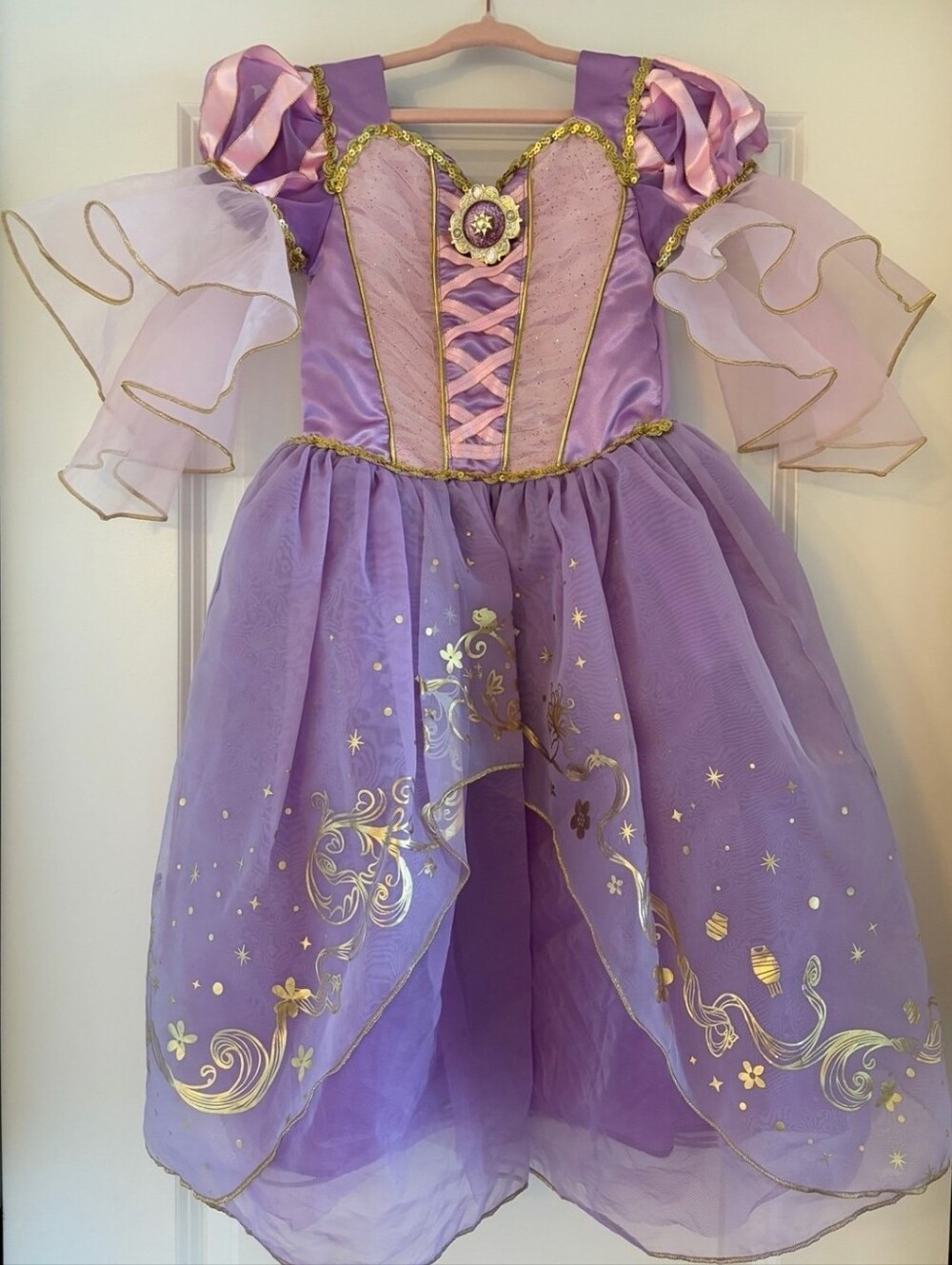 Disney store size 4t rapunzel tangled costume dress Disney princess Like New